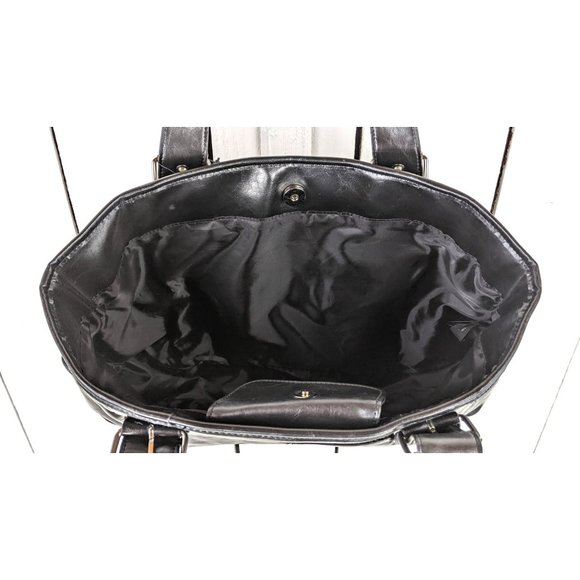 Kenneth Cole Reaction back faux leather computer laptop tote bag purse - Picture 6 of 8